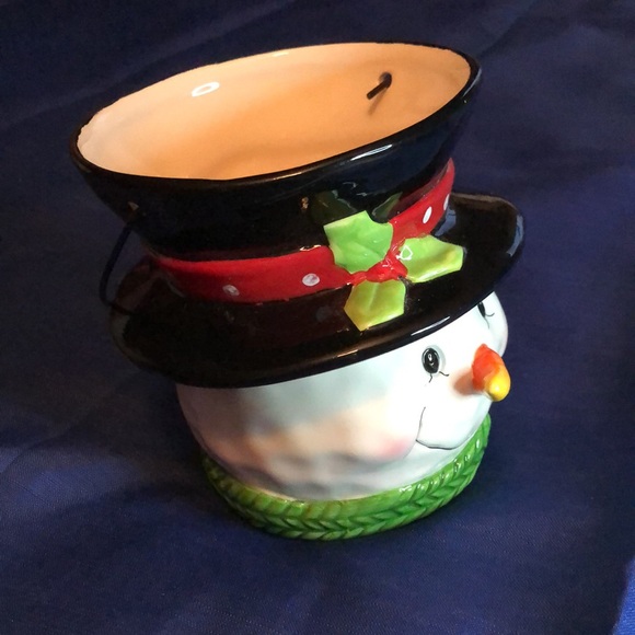 🎄 Decorative Snowman Ceramic Bucket - Picture 2 of 7